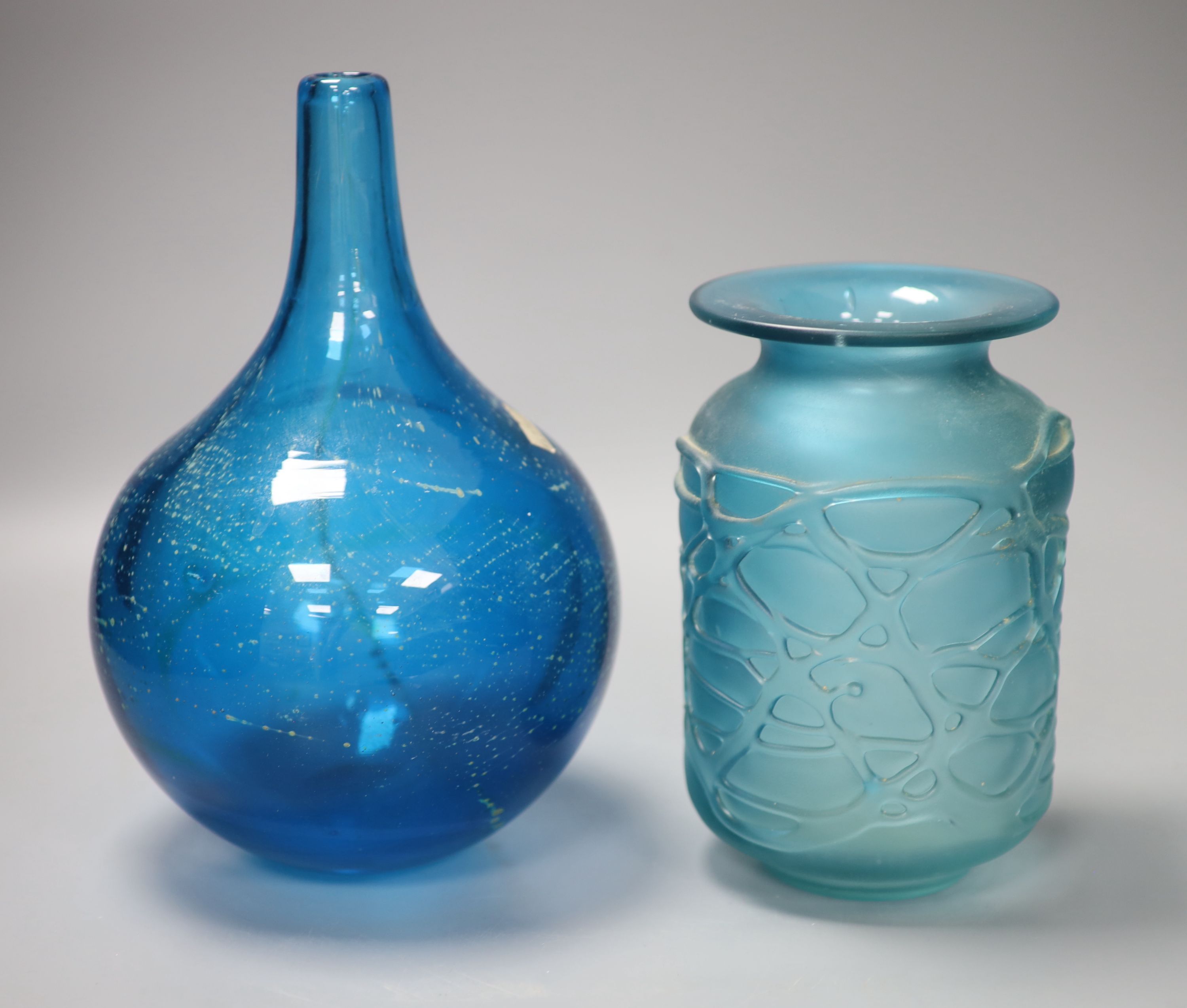 A Mdina Art Glass vase, 25cm high and a similar